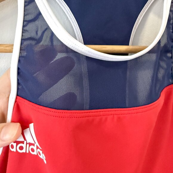 Adidas Don’t Rest Red Blue Beach Volleyball Swim Top Sports Bra - Size Medium - Picture 7 of 8